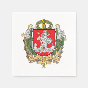 Coat of arms of Vilnius, Lithuania Napkins