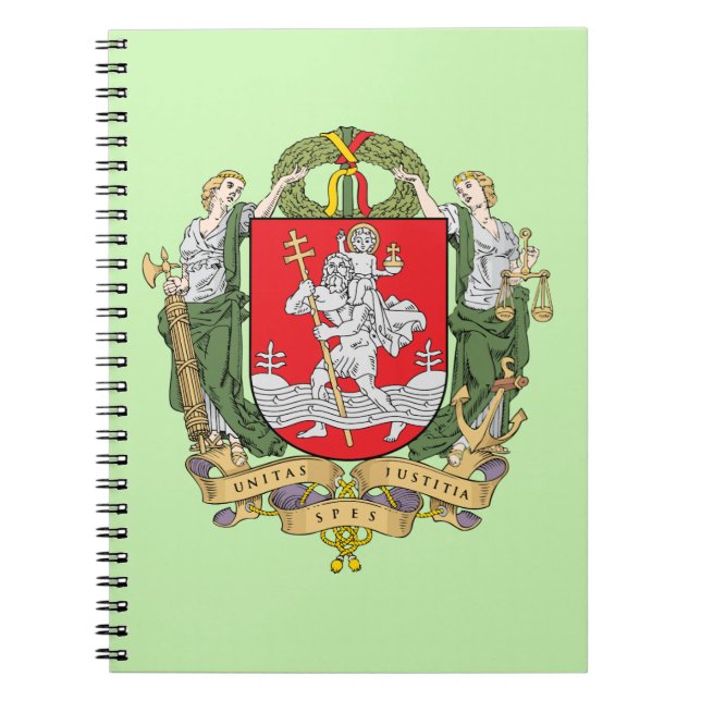 Coat of arms of Vilnius, Lithuania Notebook (Front)