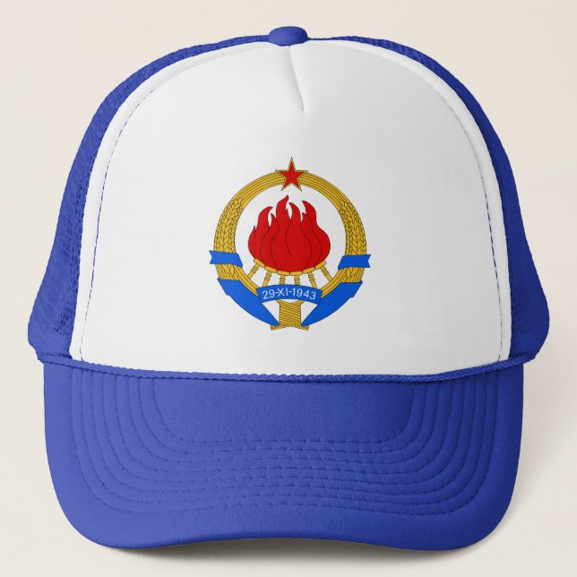 Coat of Arms of Yugoslavia (1945-1992) Trucker Hat (Front)