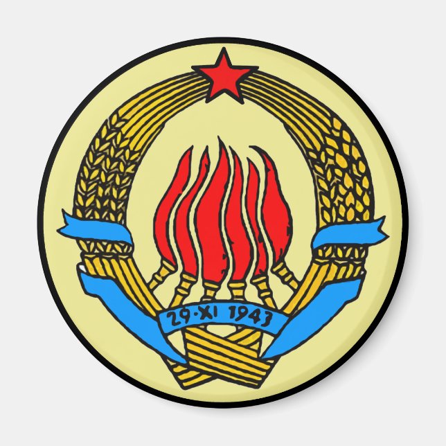 COAT-OF-ARMS OF YUGOSLAVIA MAGNET (Front)