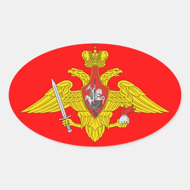 Coat of Arms Oval Sticker (Front)