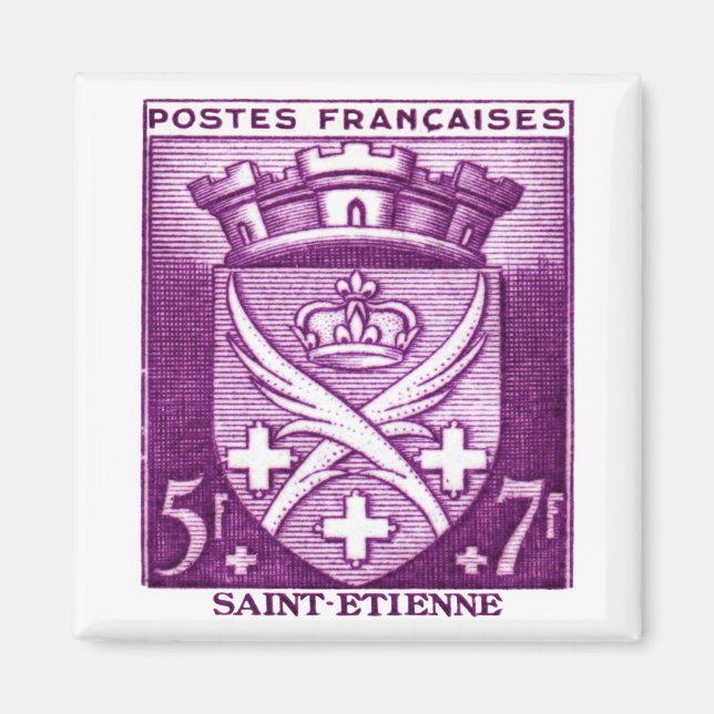 Coat of Arms, Saint Etienne France Magnet (Front)