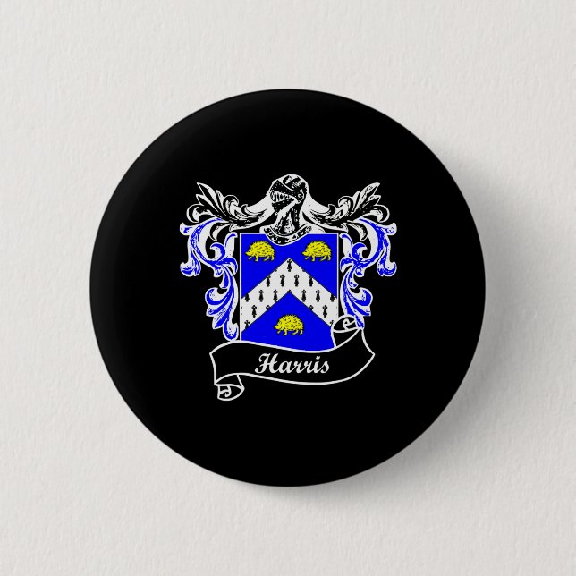 Coat Of Arms Surname Last Name Family Crest  6 Cm Round Badge (Front)