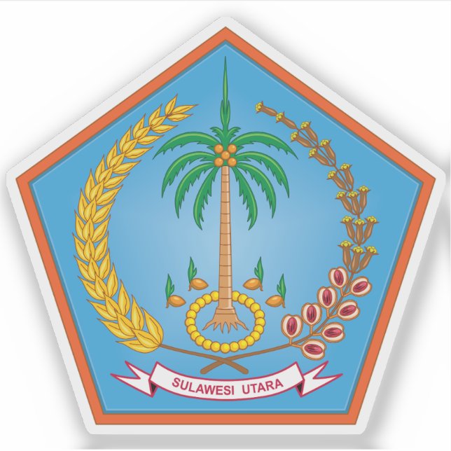 Coat of arms the North Sulawesi province,Indonesia (Front)