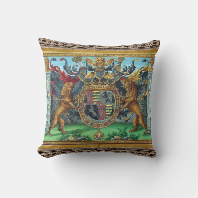 Coat of Arms Throw Pillow (Front)