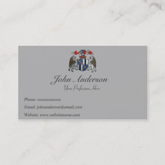 Coat of Arms - Two Griffins and Helmet Business Card