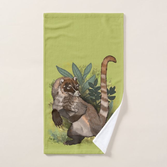 Coatamundi or White Nosed Coati Hand Towel (Hand Towel)