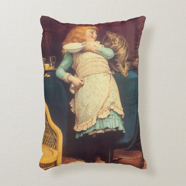 Coaxing Better Than Teasing Charles Burton Barber Decorative Cushion (Front(Vertical))