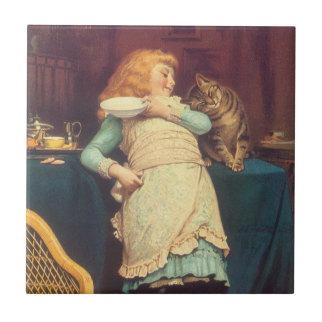 Coaxing Better Than Teasing Charles Burton Barber Tile (Front)