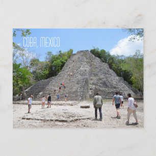 Coba Pyramid Mayan Ruins Yucatan Peninsula Mexico Postcard