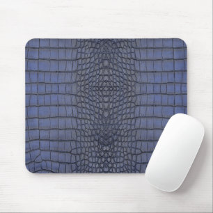 Cobalt Alligator Texture Print Mouse Pad