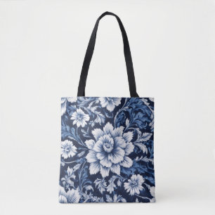 cobalt bloom symphony tote bag