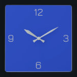 Cobalt Blue 1338BE Colour, With Add a Name Option Square Wall Clock<br><div class="desc">A full scale PNG image based on the HEX code (six-digit hex triplet) shown. Use this code to mix, match and customise any other item to go with this, or to add to other collections. Hex codes may be used to customise most text and background colours on Zazzle products. You...</div>