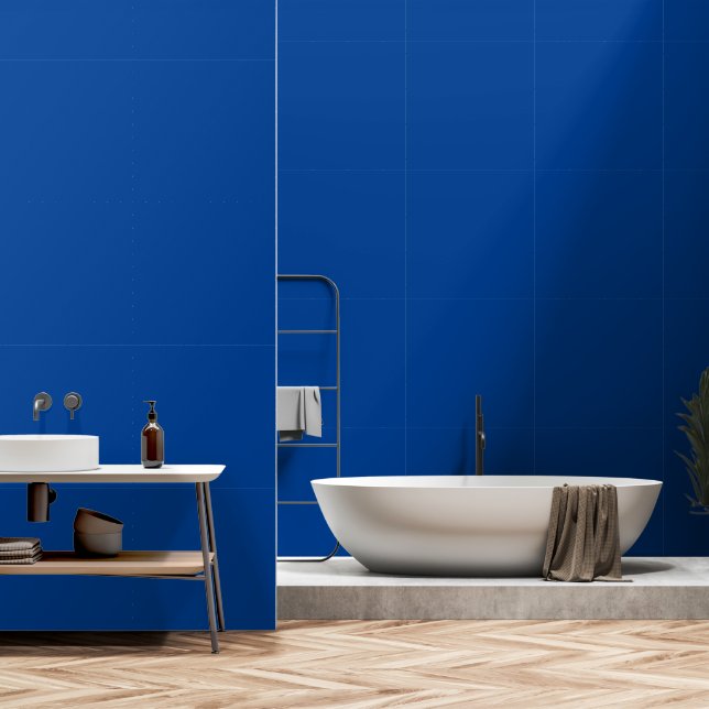 Cobalt Blue Accent  Wallpaper (Bathroom)