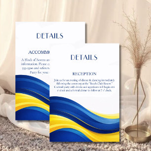 Cobalt Blue and Lemon Yellow Details Enclosure Card