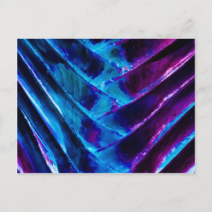 Cobalt Blue and Vibrant Purple Colourized Travelle Postcard