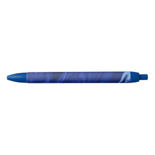 Cobalt blue background black ink pen