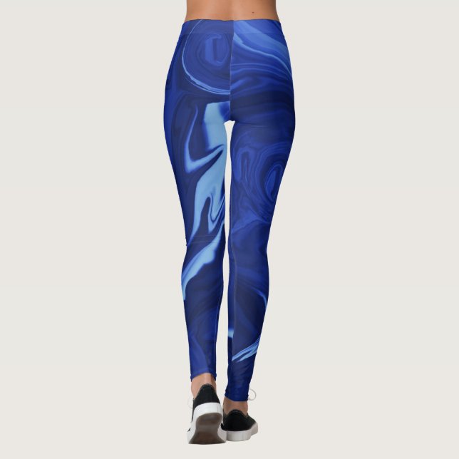 Cobalt blue background leggings (Back)