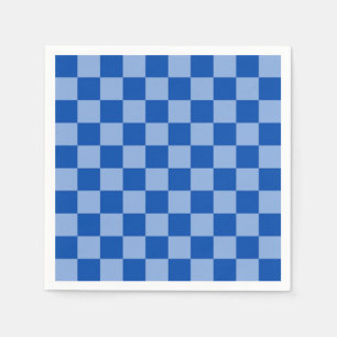 Cobalt Blue Checkerboard Napkin