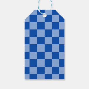 Cobalt Blue Chequerboard Gift Tags