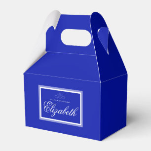 Cobalt blue customisable wedding favour box