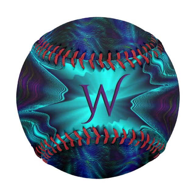 Cobalt Blue Design Guitar Pick Baseball (Front)