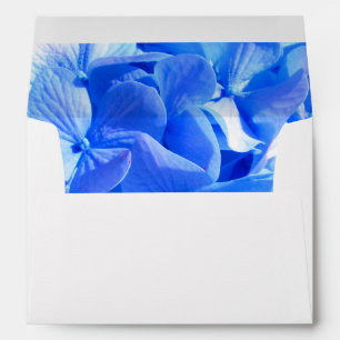 Cobalt blue floral elegant blue hydrangeas envelope