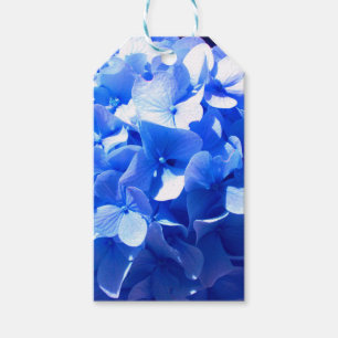 Cobalt blue floral elegant blue hydrangeas  gift tags