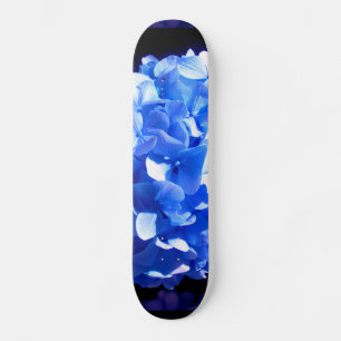 Cobalt blue floral elegant blue hydrangeas  skateboard
