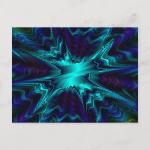 Cobalt Blue Fractal Postcard