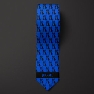 Cobalt Blue French Bulldog Tie