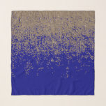 Cobalt Blue Gold Glitter Ombre Gradient Scarf<br><div class="desc">Modern,  chic,  and glamourous faux printed gold glitter ombre gradient on cobalt blue background.</div>