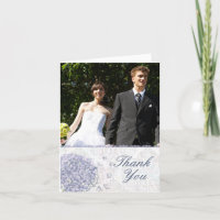 Cobalt blue hydrangea flower wedding thank you