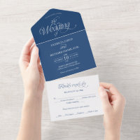 Cobalt Blue Minimalist Wedding Elegant