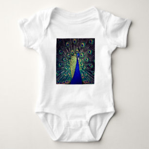 Cobalt Blue Peacock Baby Bodysuit
