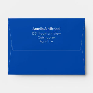 Cobalt Blue Personalised Wedding Envelopes
