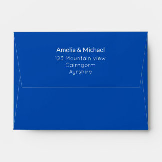 Cobalt Blue Personalised Wedding Envelopes