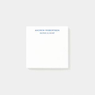 Cobalt Blue Plain Elegant Minimalist Simple Post-it Notes