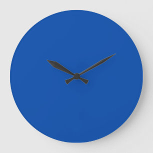 Cobalt Blue Solid Color Large Clock