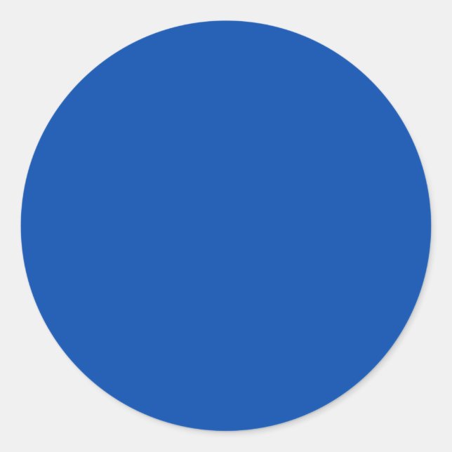 Cobalt Blue Solid Colour Classic Round Sticker (Front)