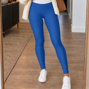 Cobalt Blue Solid Leggings