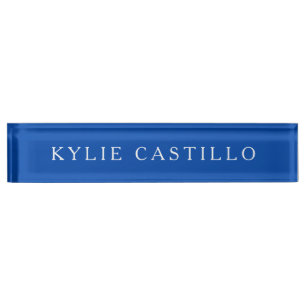 Cobalt Blue Unique Classical Professional Nameplate