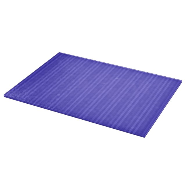 Cobalt Blue Vertical Stripes Cutting Board (Corner)