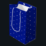 Cobalt blue white tiny polka dots pattern gift medium gift bag<br><div class="desc">Cobalt blue white tiny polka dots pattern gift Medium Gift Bag</div>