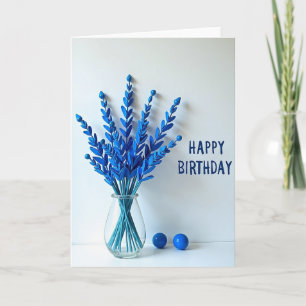 Cobalt Bouquet Birthday Card
