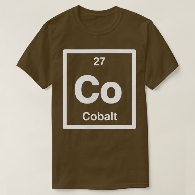 Cobalt - Co - Periodic Table of Elements - Science T-Shirt (Design Front)