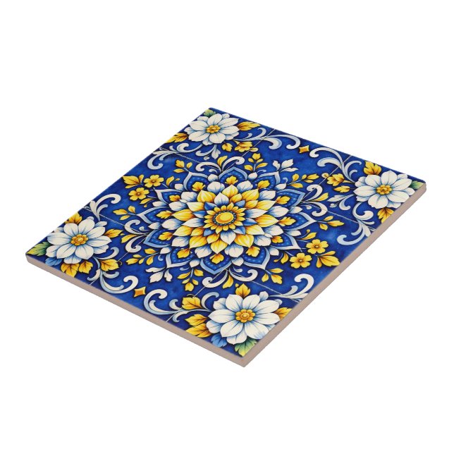 Cobalt Garden Glow Tile  (Side)