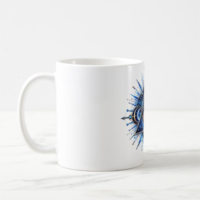 Cobalt Orbit Eye Coffee Mug (Left)