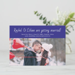 Cobalt Spirited Names Save the Date Photo Card