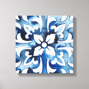 Cobalt Tile II Canvas Print